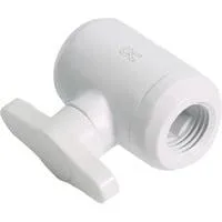 Eiszapfen Kugelhahn 2 x G1/4 Innengewinde, Hahnstück weiß