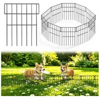 BlingBin Gartenzaun 10-teilig Beetzaun aus Metall, Tierbarriere Zaun, (Beetbegrenzung, 10-St., 32,5 × 40 cm Metallzaun), Begrenzungszaun, Hundezaun für Blumenbeete, Garten, Tierabsperrung