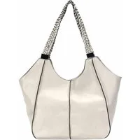 ITALYSHOP24 Schultertasche Damen XXL FLECHTOPTIK Hand-Tasche Shopper Businesstasche Workbag, Tote Bag Reisetasche Henkeltasche Beuteltasche Hobo Bag Weekender