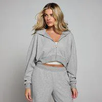 MP Damen Soft Touch Kapuzenpulli mit durchgehendem Reißverschluss – Hellgrau - XL