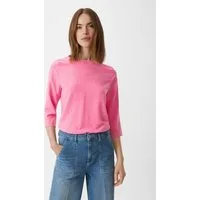 comma Kurzarmbluse Bluse Bluse mit 3/4-Ärmeln und Strukturmuster