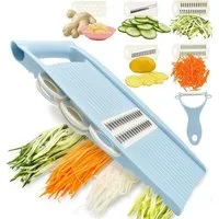 FOUORTUNATE-BEE Gemüsehobel 5-in-1 Multifunktionaler Gemüseschneider – 7-teiliges Set, Praktisches Küchenset für Gemüse, Obst und mehr