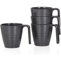 Moritz Geschirr-Set Camping Tassen Stone 4-teilig