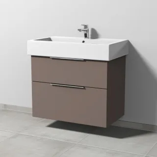 Sanipa 3way Waschtischunterbau zu Duravit Vero Waschtisch mit 2 Auszügen, Taupe-Matt UP7171T