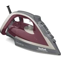 Tefal Dampfbügeleisen Smart Protect Plus, 2800W, 40 g/Min. kontinuierliche Dampfabgabe, 2800 W, automatische Abschaltung, Vertikaldampf, weinrot/grau, FV6870