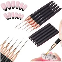 LA CUTE Nailart-Pinsel Präzisions-Nailart-Pinselset mit 5 verschiedenen Größen., 5 tlg., Hochwertiges 5-teiliges Pinselset für präzise Nailart-Designs.