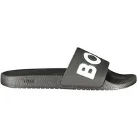 BOSS Badeschuh Eleganter Herrenpantoffel Schwarz: Bequeme Ciabatta