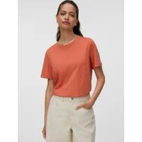 Vero Moda Kurzarmshirt VMPAULINA SS T-SHIRT GA JRS NOOS Baumwolle, regular fit