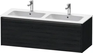Duravit Ketho.2 Waschtischunterbau wandhängend Eiche Schwarz Matt 1280x480x440 mm - K25066016160000 K25066016160000