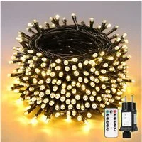 Salcar LED-Lichterkette 2m-100m LED Lichterkette Weihnachtsbaum 20-1660er LED Weihnachtsdeko, 23m 360 LED mit Fernbedienung, 8 Modi und Memory, 31V