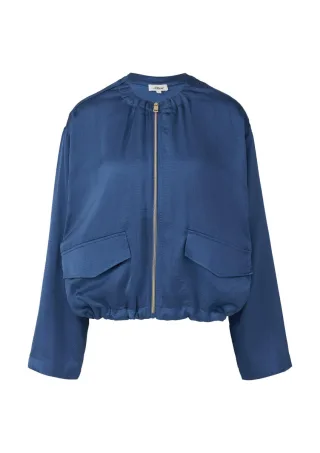 s.Oliver Red Label - Satin-Blouson im Relaxed Fit blau - Gr. - 36