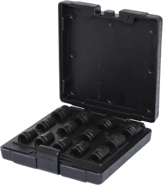 KS Tools 1/2" 12-kant-Kraft-Stecknuss-Satz, kurz, 13-tlg - 515.0900