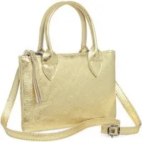 Caspar Henkeltasche Kleine Damen Leder Tasche Umhängetasche - CLASSIC LINE - Modell No.837, kompakt, elegant & unempfindlich - 100% Echtleder - Handmade in Italy