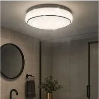 Briloner Leuchten LED Deckenleuchte, LED-Leuchtmittel fest verbaut, Kaltweiß, Warmweiß, Neutralweiß, Tageslichtweiß, Farbwechsel, Deckenlampe Badezimmerleuchte LED CCT dimmbar Sterneneffekt D 28 cm