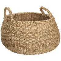 Koopman Aufbewahrungskorb GRAS, Ø 33 x H 27 cm, Braun, Seegras, (1 St), mit Griffen