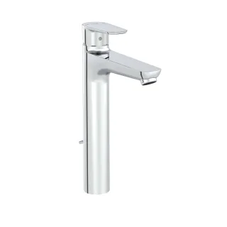 VitrA Flow Soft Einhebel-Waschtischmischer mit Ablaufgarnitur Höhe 29 cm Chrom,A43028EXP A43028EXP