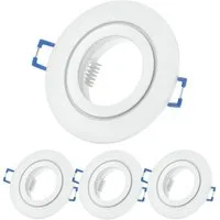 Sweet LED Deckenspot Bad IP44 spots 4 stück weiß Badezimmer Aluminium, ohne Leuchtmittel, Einbauspots, Deckenspots, Einbaustrahler, Deckenlampe