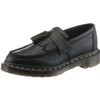 DR. MARTENS Black Virginia Adrian Mokassin Chunky Slipper, Schlupfschuh mit modischer Tassel - schmale Form