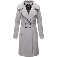 Navahoo Wintermantel Wooly edler Damen Trenchcoat in Wollmantel-Optik