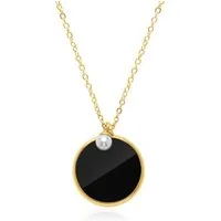 Unique Edelstahlkette Kette Edelstahl vergoldet Perle