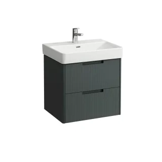 LAUFEN Waschtischunterschrank JUNA 446x572x515 2 Schubl m. Griffmulde f.WT H810963 verkehrsgrau, H4 H4114921092661