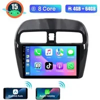 A-Sure 9" 8-Core Für Mitsubishi Space Star Android 15 Apple Carplay GPS Navi Autoradio (Digitalradio (DAB), FM, AM, 1280*800 IPS Screen/8-Core CPU)