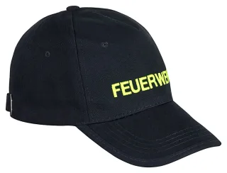 PACOTEX® Premium Cap Schirmmütze marineblau mit FEUERWEHR Stick in leuchtgelb