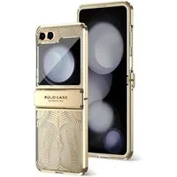 Wigento Handyhülle für Samsung Galaxy Z Flip 5 PC / TPU Schutz Electroplated