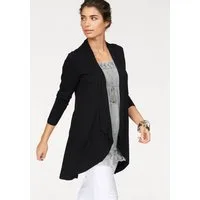 Boysen's Shirtjacke Langarm, mit Schalkragen, aus elastischem Jersey