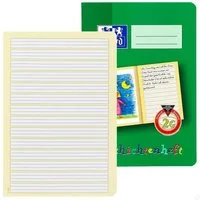OXFORD Schulheft 1 Schreibheft OPTIK PAPER® Lin. 2G mit 16 Blatt geheftet A5 grün