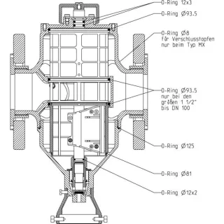 Grünbeck Dichtungssatz MX/MXA DN 25-100, 107755esf.90 silikonfrei