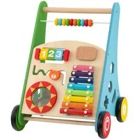 COSTWAY Lauflernhilfe Walker Gehfrei, mit Spielaktivitäten