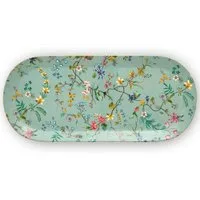 PiP Studio Tortenplatte Kuchenplatte Jolie Rechteckig Flowers Blau