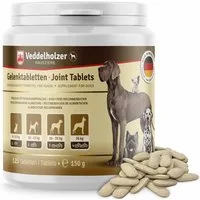 Veddelholzer Hunde Gelenktabletten mit Grünlippmuschel MSM & Teufelskralle, Nahrungsergänzungsmittel für: Hunde, Glucosamin & Kollagen 125 Kapseln Hunde Leckerlis