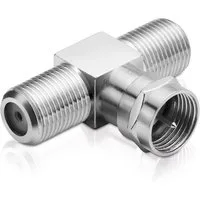 adaptare adaptare 60603 Sat-T-Stück 1-mal F-Stecker auf 2-mal F-Buchse SAT-Kabel