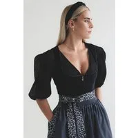 Alpenfee Tracht Dirndl Samt Dirndl 2tlg. - LEONTINA - anthrazit