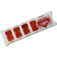 Fruchtgummi Bären & Co. Süßigkeit, Tablettenbox Liebe gefüllt mit Fruchtgummi Scherzartikel 25g