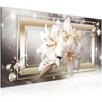 Runa Art Wandbild Wandbild Blumen Bilder XXL Wohnzimmer Schlafzimmer 100 x 40 cm