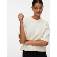 Vero Moda Rundhalspullover VMBOOM 2/4 O-NK OVERSIZE PULLOVE GA NOOS Materialmix, loose fit