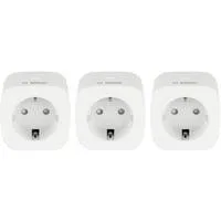 Smart Home Zwischenstecker Kompakt, Schaltsteckdose weiß, 3er Pack