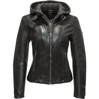 Gipsy by Mauritius Lederjacke Bikerjacke mit abnehmbarer Kapuze aus Lammleder