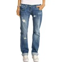 be styled Boyfriend-Jeans lockere Damen Hüftjeans Hosen destroyed relaxed Fit - j1z 5-pocket