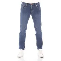 Wrangler Straight-Jeans Herren Jeanshose Greensboro Regular Fit Denim Hose mit Stretch