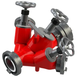 AWG Verteiler DIN 14345 mit drei Abgängen , mit Ventilabsperrung