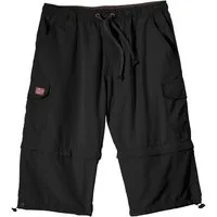 ABRAXAS Bermudas Abraxas Zipp-off-Bermuda schwarz Übergröße