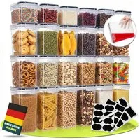 uandu home Frischhaltedose Frischhaltedosen mit Deckel, Vorratsdosen mit Deckel Luftdicht Set, (24er Frischhaltedosen Set, 800ml, 1400ml, 2000ml), Frischhaltedosen Set, Meal Prep Boxen, BPA Free Kunststoff