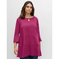Sheego Klassische Bluse Tunika 3/4-Arm