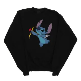 Disney Mädchen Lilo und Stitch Stitch Cupid Valentines Sweatshirt (schwarz)