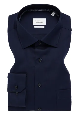 ETERNA - Hemd Twill Langarm navy - Gr. - 44/Langarm - 65cm