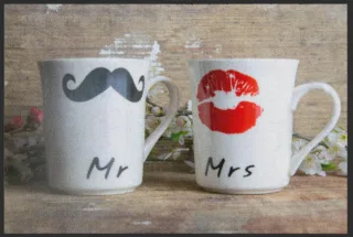 Fussmatte Hochzeit 6199 | Größe: 60 cm x 45 cm